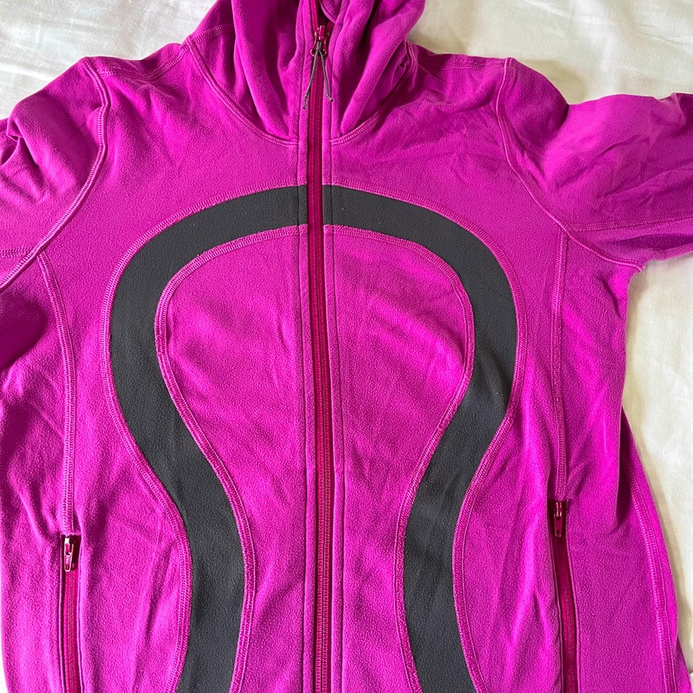 Lululemon Athletica Pink Zipper Jacket womens size 6